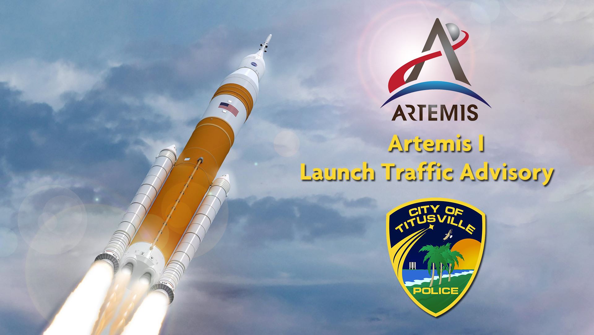 Artemis Launch Traffic Advisory Graphic