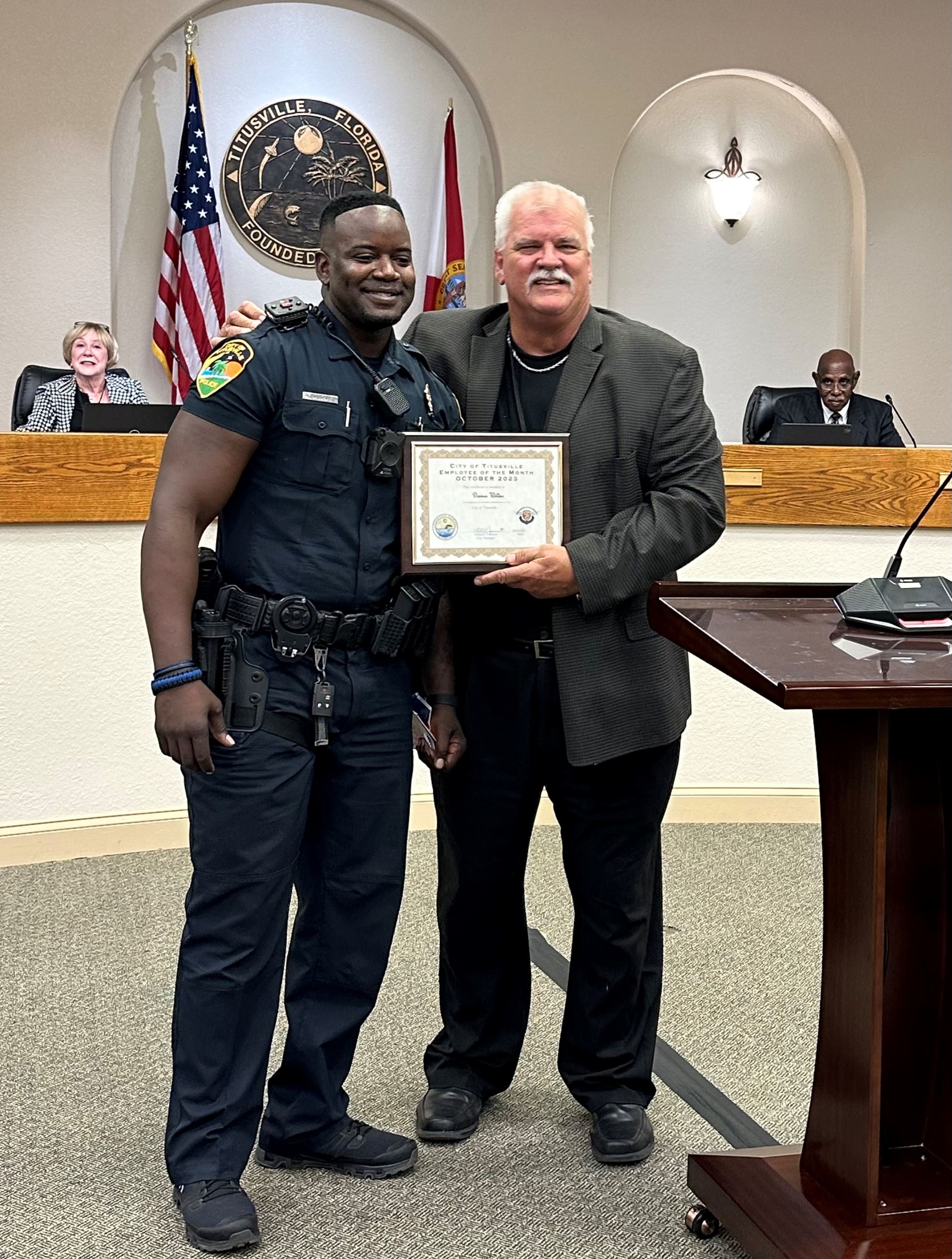 Darius Wilder City Employee of the Month