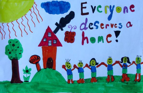 Everyone Deserves a Home Watercolor