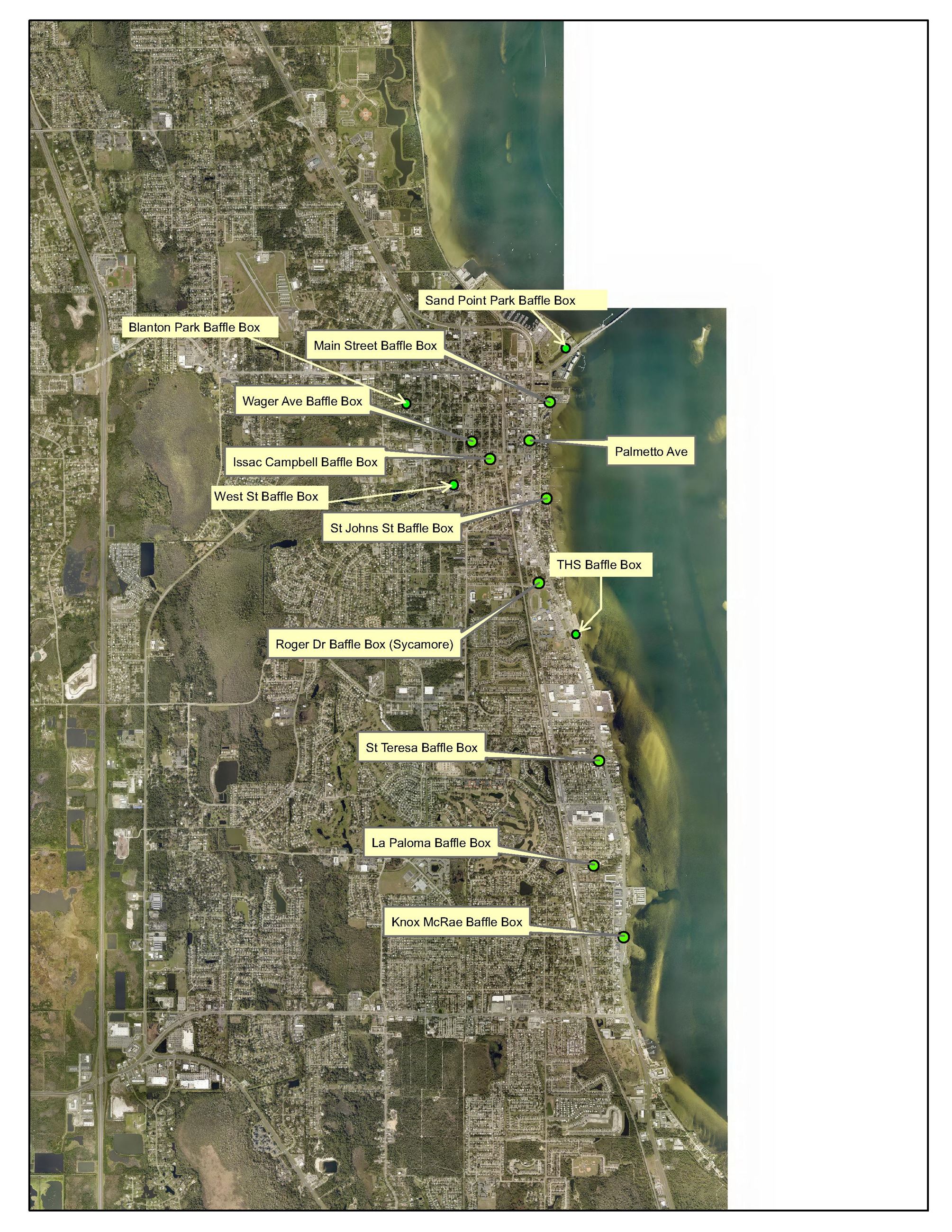 Titusville IRL Baffle Box Locations