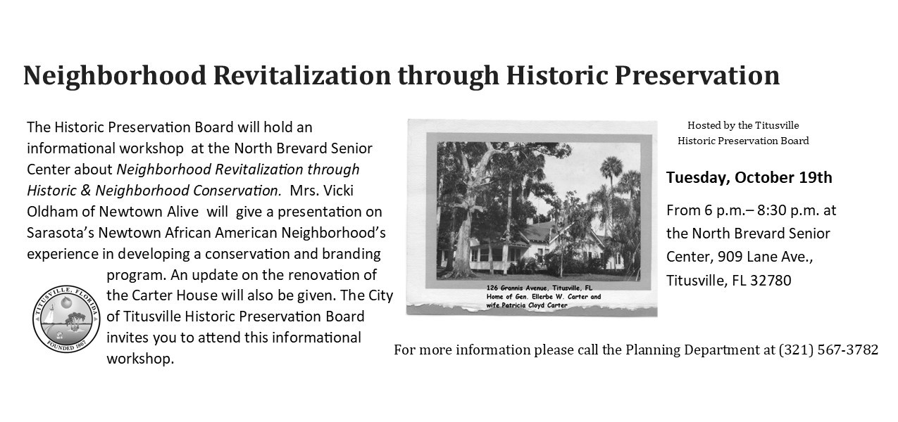 Historic Preservation Board Flyer
