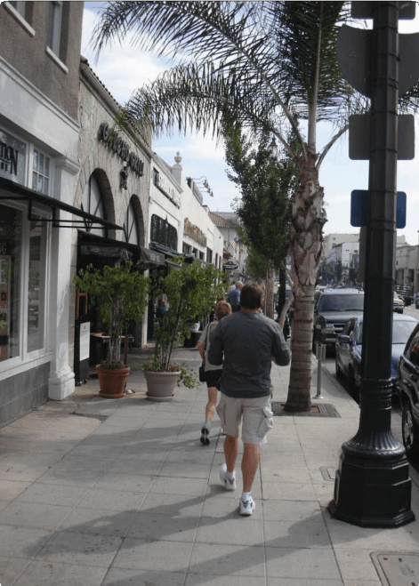 People Walking Along Outdoor Mall
