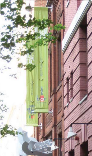 Light Green Banner Sign