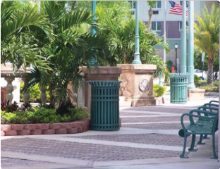 Receptacle in an Open Area