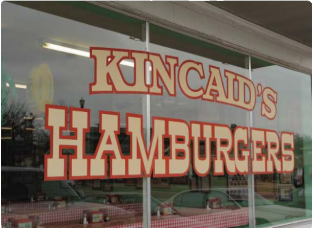 Kincaids Hamburger Window Decal
