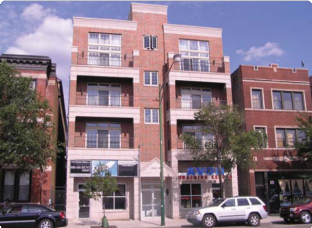 Apartment Building with Brick and Stone