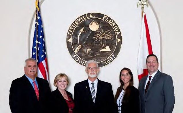 Photo of City Council, Left to Right: Dan Diesel, Jo Lynn Nelson, Mayor Walt Johnson, Sarah Stoeckel, Vice Mayor Matt Barringer.