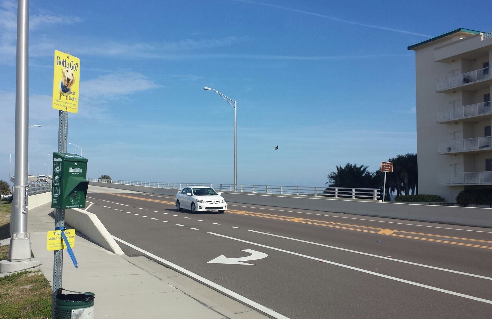 Pet Waste Bag Station by Sidewalk