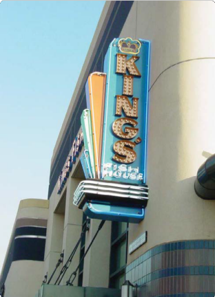 Kings Fish House Marquee Sign